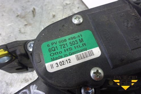 Педаль газа электронная (2.0л TDI) (6Q1721503M) для Volkswagen Amarok с 2010г