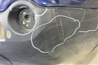 Бампер задний (под паркторник) для Nissan Qashqai+2 (JJ10E) с 2008-2013г