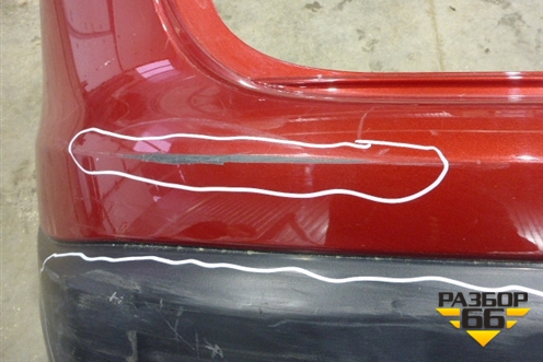 Бампер задний (до 2017г) (850224EA0H) для Nissan Qashqai (J11E) с 2013г (Кашкай)