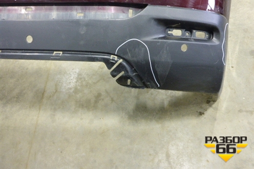 Бампер задний (под парктроник) для Toyota Highlander с 2007-2013г (Хайлендер)