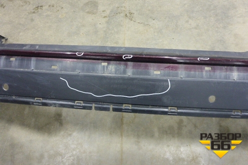 Бампер задний (под парктроник) для Toyota Highlander с 2007-2013г (Хайлендер)