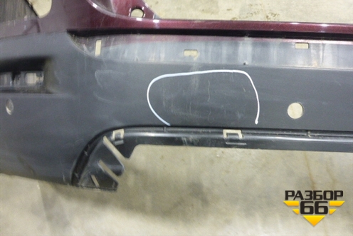 Бампер задний (под парктроник) для Toyota Highlander с 2007-2013г (Хайлендер)