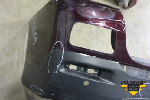 Бампер задний (под парктроник) для Toyota Highlander с 2007-2013г (Хайлендер)