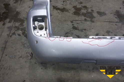 Бампер задний (до 2015г под парктроник) (5215960998) для Toyota Land Cruiser (200) с 2008г (Ленд Крузер)