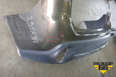 Бампер задний (после 2015г под парктроник и накладку) (6410C996ZZ) для Mitsubishi Outlander с 2012-2024г (Аутлендер)