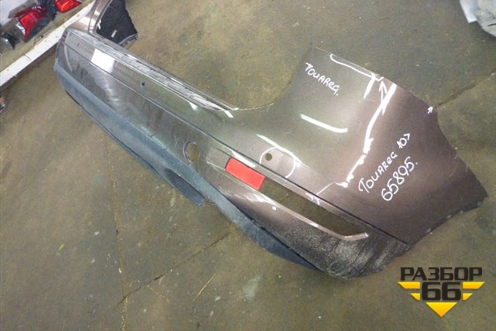 Бампер задний (с юбкой до 2015г под парктроник) для Volkswagen Touareg с 2010-2018г (Туарег)