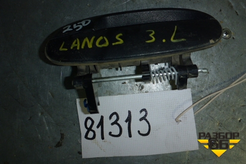 Ручка наружная двери задней левой для Chevrolet Lanos с 2004г (Ланос) (96226329)