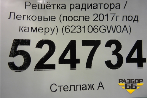 Решетка радиатора (после 2017г под камеру) (623106GW0A) для Infiniti Infiniti QX56/QX80 (Z62) с 2010г (Ку икс56/80)