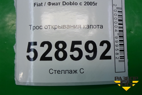 Трос открывания капота для Fiat Doblo с 2005-2015г