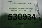 Накладка заднего бампера левая (86623M0000) для Hyundai Creta с 2016г