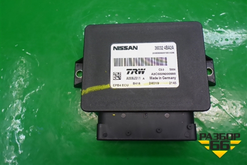 Блок управления стояночным тормозом (360324BA2A) для Nissan Qashqai (J11E) с 2013г