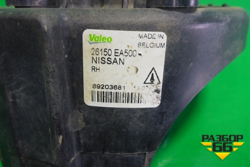 Фара противотуманная правая (26150EA500) для Nissan Navara (D40) с 2005-2015г