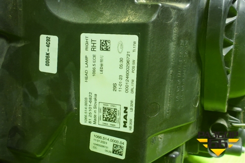 Фара правая  (после 2023г Led с блоком) (81251016822) для MAN  TGX с 2007г