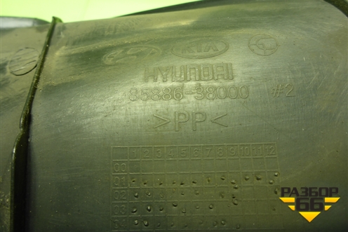 Накладка порога внутренняя заднего правого (8588638000) для Hyundai Sonata-5 с 2001г