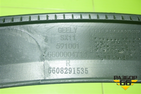 Накладка переднего крыла правого (6600004714) для Geely Coolray с 2019-2025г (Кулрей)