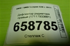 Дефлектор радиатора правый (17117933881) для BMW 5-серия G30 с 2017г