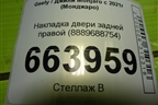 Накладка двери задней правой (8889688754) для Geely Monjaro с 2021г (Монджаро)