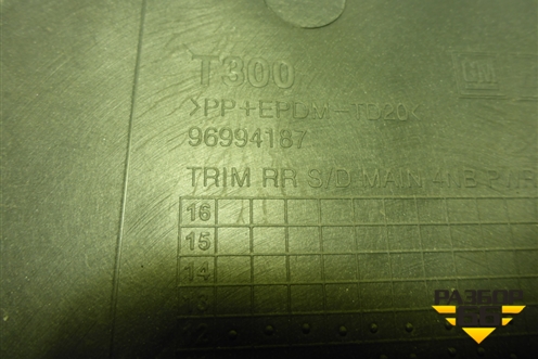 Обшивка двери задней левой под электрику (96994187) для Chevrolet Aveo (Т300) с 2011г (Авео Т300)