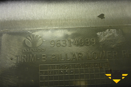 Обшивка стойки центральная нижняя правая (96314939) для Daewoo Matiz с 1998-2015г (Матиз)