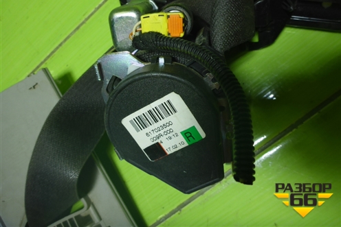 Ремень безопасности передний правый с пиропатроном (5ти дверный кузов) (13297101) для Opel Astra J с 2009г (Астра Джей)