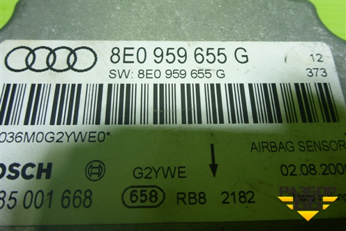 Блок управления AIR BAG (8E0959655G) для Audi A4 (В7) с 2004-2009г (А4)