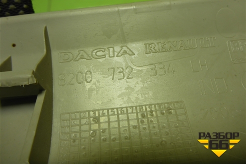 Обшивка стойки лобового стекла левая (8200732334) для Nissan Terrano с 2014г (Терано)