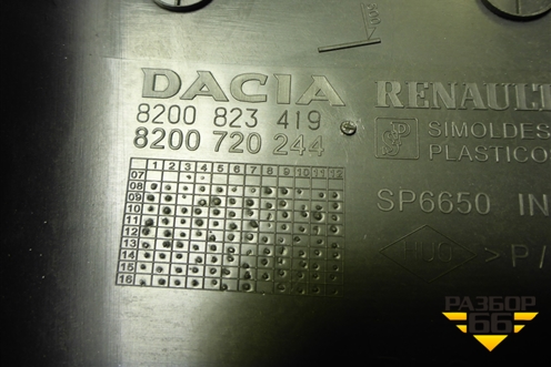 Обшивка стойки центральная верхняя правая (8200823419) для Nissan Terrano с 2014г (Терано)