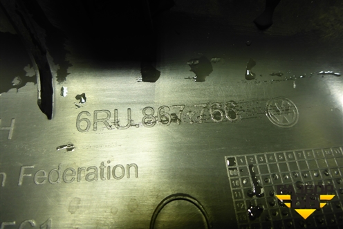 Обшивка стойки задняя нижняя правая (6RU867766) для Volkswagen Polo (седан) с 2010г (Поло)