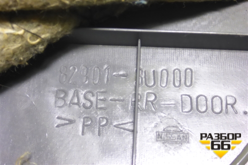 Обшивка двери задней левой под электрику (829013U000) для Nissan Cube с 2002-2008г