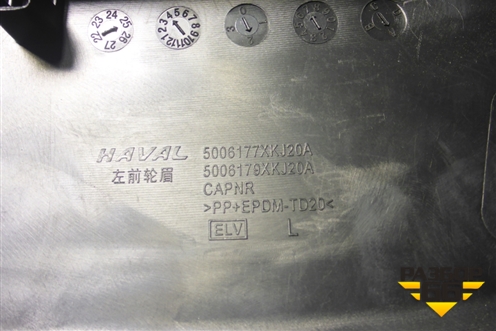 Накладка переднего крыла левого (5006177XKJ20A) для Haval H3 с 2023-2025г (Аш3)