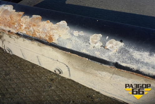 Порог со стойкой левый для VAZ Kalina/Калина