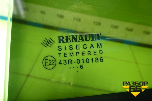 Стекло двери задней левой форточка для Renault Logan II с 2012г (Логан)