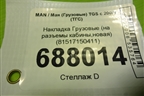 Накладка  (на разъемы кабины,новая) (81517150411) для MAN TGS с 2007г (ТГС)